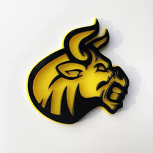 Aangepaste 3D Badge Bull Angry logo Fender Badges embleem
 3