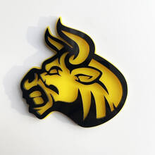 Aangepaste 3D Badge Bull Angry logo Fender Badges embleem
 4