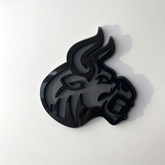 Aangepaste 3D Badge Bull Angry logo Fender Badges embleem
