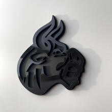 Aangepaste 3D Badge Bull Angry logo Fender Badges embleem zwart en zwart
 2