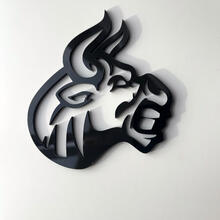 Aangepaste 3D Badge Bull Angry logo Fender Badges embleem
 3