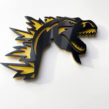 Aangepaste 3D Badge Godzilla Angry logo Fender Badges embleem
 3