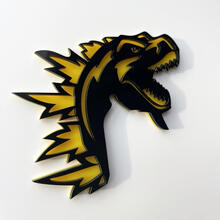 Aangepaste 3D Badge Godzilla Angry logo Fender Badges embleem
 4