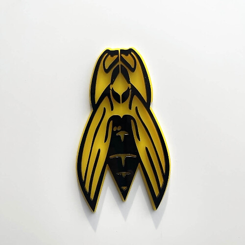 Custom Bee Wesp Logo 3D Spatscherm Badge Embleem