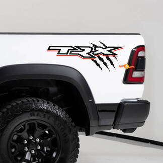 Paar Dodge Ram TRX klauwsporen Bed Side Decal Truck Vinyl Graphic
