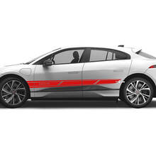 Jaguar I Pace Side Stripes Graphics Deursticker Logo Lijnensticker
 2