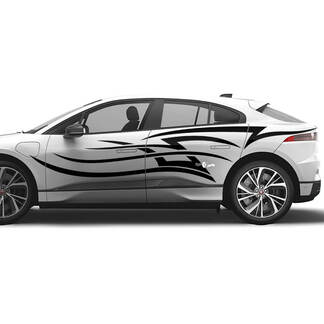 Jaguar I Pace Side Tattoo Stripes Graphics Deursticker Logo Lijnensticker
