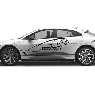 Jaguar I Pace Side Tattoo Stripes Graphics Deursticker Logo Lijnensticker
 1