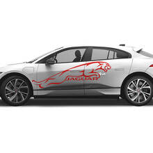 Jaguar I Pace Side Tattoo Stripes Graphics Deursticker Logo Lijnensticker
 3