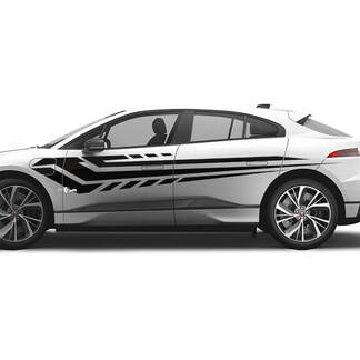 Jaguar I Pace Side Modern Graphics Deursticker Logo Lijnensticker
 1