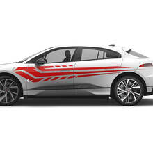 Jaguar I Pace Side Modern Graphics Deursticker Logo Lijnensticker
 2