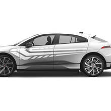 Jaguar I Pace Side Modern Graphics Deursticker Logo Lijnensticker
 3