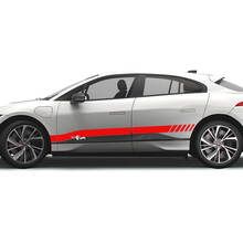 Jaguar I Pace Side Checkered Stripe Graphics Deursticker Logo Lijnensticker 2
 2