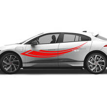 Jaguar I Pace Side Graphics Deursticker Logo Lijnensticker
 2