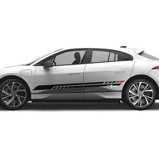 Jaguar I Pace Side 2 kleuren moderne strepen Grafische deuren sticker Logo lijnen sticker
 1