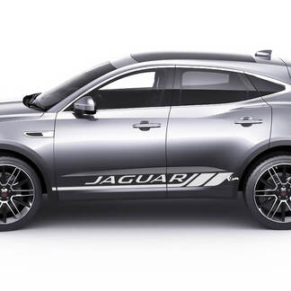 Jaguar E-Pace zijdeuren geruite strepen grafisch embleem logo sticker
 1