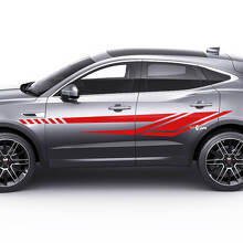 Jaguar E-Pace Zij Moderne Deur Strepen Grafische sticker Logo
 2