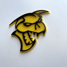 Hellcat Demon 3D Badge Zwart versus Geel Fender Badges-embleem
 5