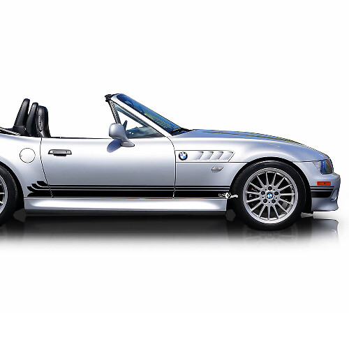 Paar BMW Rocker Panel zijdeuren Tri Stripes Vinyl sticker
