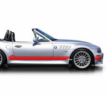 Paar BMW Rocker Panel zijdeuren Tri Stripes Vinyl sticker
 2