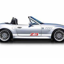Paar BMW Z3 Logo Rocker Panel Zijdeur Tri Strepen Vinyl Sticker
 3