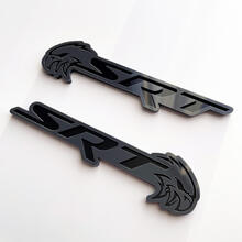 SRT Trackhawk 3D-badge zwart versus grijs spatbordbadges embleem
 2