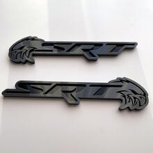 SRT Trackhawk 3D-badge zwart versus grijs spatbordbadges embleem
 3