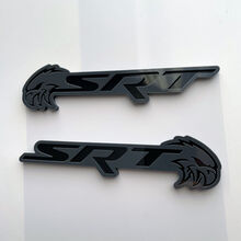 SRT Trackhawk 3D-badge zwart versus grijs spatbordbadges embleem
 4