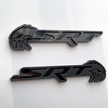 SRT Trackhawk 3D-badge zwart versus grijs spatbordbadges embleem
 5