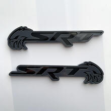SRT Trackhawk 3D-badge zwart versus grijs spatbordbadges embleem
 6