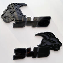 Geit 345 HEMI 3D-badge zwart versus grijs spatbordbadges embleem
 2