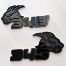 Geit 345 HEMI 3D-badge zwart versus grijs spatbordbadges embleem
 6