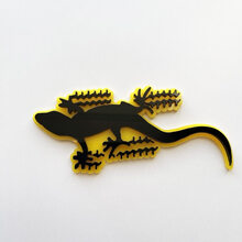 Gecko 3D-badge zwart versus geel spatbordbadges embleem
 2