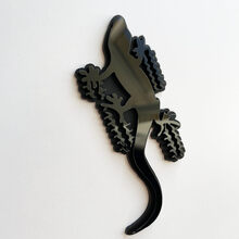 Gecko 3D Badge Zwart vs Zwart Fender Badges-embleem
 3