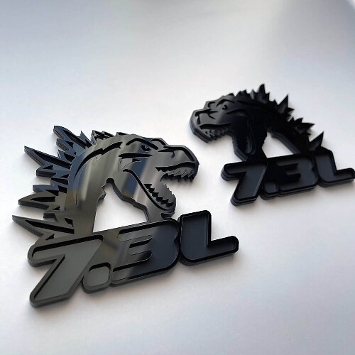 Godzilla 7.3L MEGAZILLA Prestaties 7.3L 3D Embleem Wielkast Emblemen