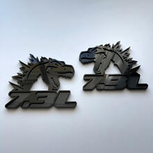 Godzilla 7.3L MEGAZILLA Ford Performance 7.3L 3D-badge zwart versus grijs spatbordbadges embleem
 3