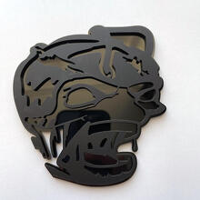 Zombie Bee Super Bee 3D Badge Zwart vs Zwart Fender Badges embleem
 3