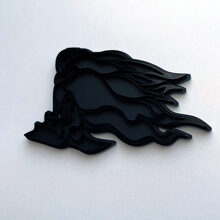 Cruella De Vil 3D-badge zwart versus zwart spatbordbadges embleem
 2