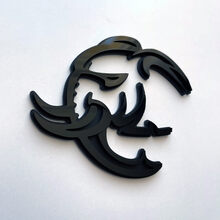 HellElephant 3D Badge Zwart versus Zwart Fender Badges-embleem
 2