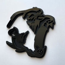 Gorilla Angry 3D Badge Zwart versus Zwart Fender Badges-embleem
 3