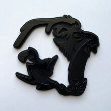 Gorilla Angry 3D Badge Zwart versus Zwart Fender Badges-embleem
 4