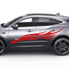 Jaguar E-Pace Zijkant Vlam Tribal Deuren Graphics sticker Logo
 3