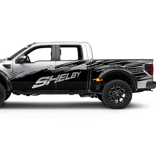 Enorme grafische splash Shelby Ford F150 SVT Raptor zij-achterstickers
