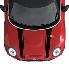 Mini Cooper S motorkap en zijdeuren strepen Rally streep sticker en grafische sticker
 2