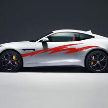 Flame Side Racing Graphics Deursticker Voor Jaguar F-Type R 2