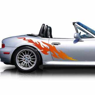 Paar BMW Z3 Roadster strepen zijdeuren gekleurde gradiënt vinyl sticker
