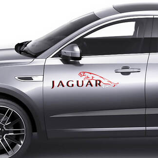 Paar Jaguar E-Pace zijdeuren Logo grafische sticker Logo sticker 2 kleuren
