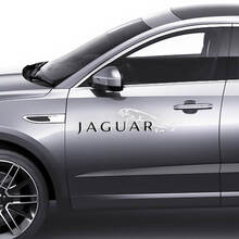 Combineer Jaguar e-PACE Side Deuren Logo Graphics Decal Logo Sticker 2 Colors
 2