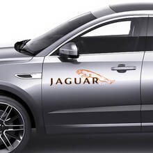 Paar Jaguar E-Pace zijdeuren Logo grafische sticker Logo sticker 2 kleuren
 3