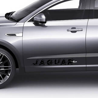 Paar Jaguar E-Pace zijdeuren Logo Graphics Vernietigde sticker Logo sticker
